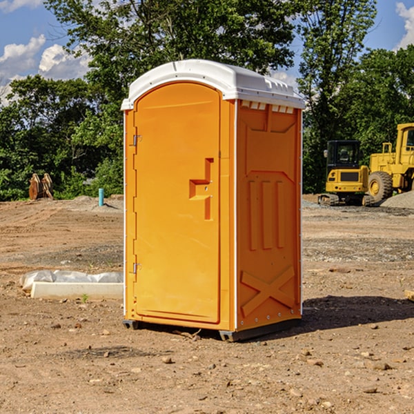 how often are the porta potties cleaned and serviced during a rental period in Blue Ridge Manor